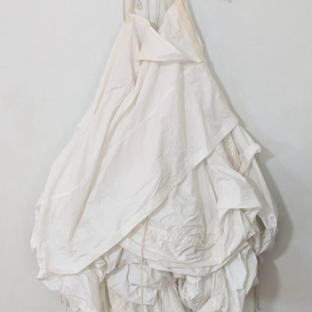 All Saints bright white parachute dress